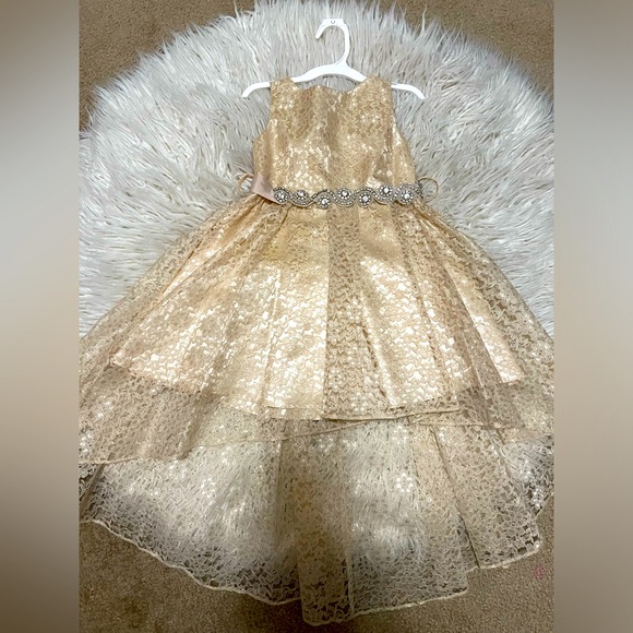 Girls Lace High/Low dress - Picture 1 of 4